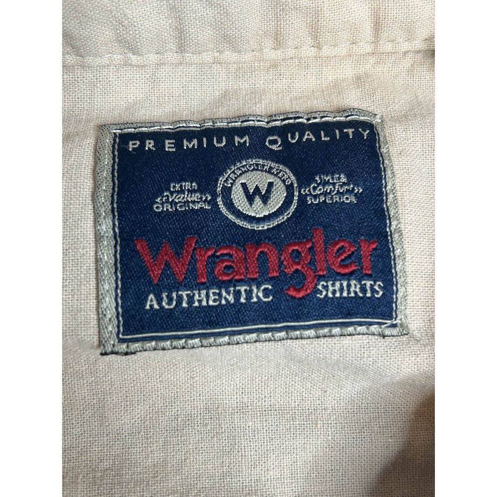 Wrangler Men's 2XL Green Plaid Button Up Long Sleeve‎ Shirt - Picture 4 of 5